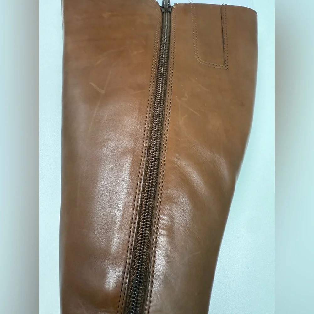 Naturalizer Kelso leather wide calf high shaft boots in cinnamon size 5.5m 6m 9 - Picture 6 of 6